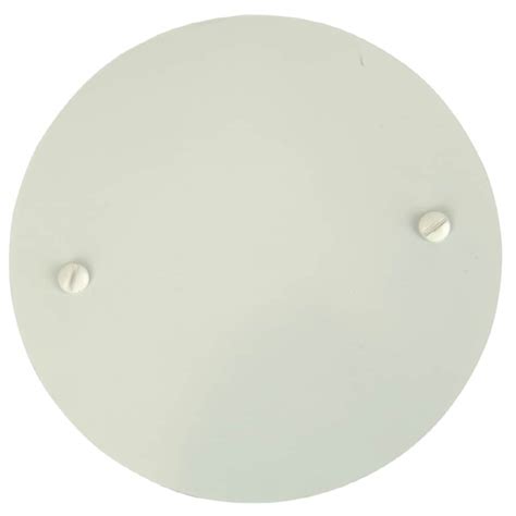 carlon round plastic flat electrical white nonmetallic box cover|Carlon CPC4WH Box Cover, 4 in Dia, Round, Lexan, .